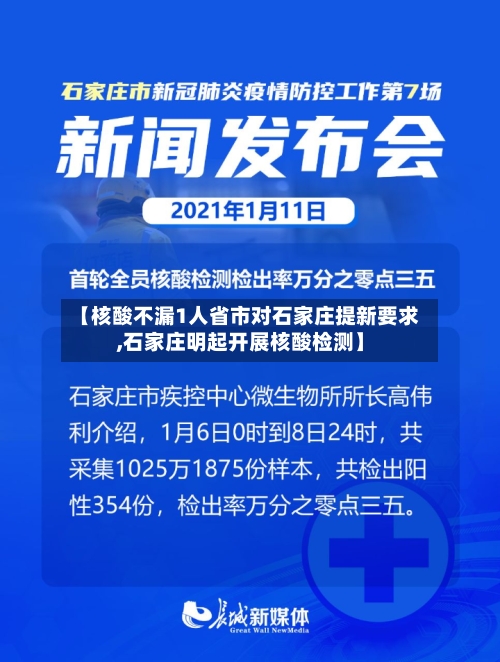 【核酸不漏1人省市对石家庄提新要求,石家庄明起开展核酸检测】