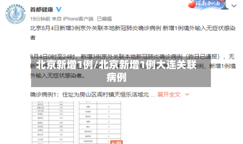 北京新增1例/北京新增1例大连关联病例