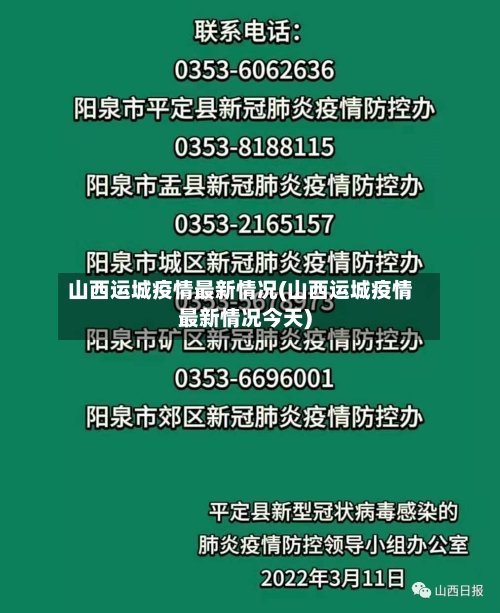 山西运城疫情最新情况(山西运城疫情最新情况今天)