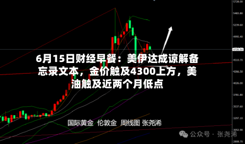 6月15日财经早餐：美伊达成谅解备忘录文本	，金价触及4300上方，美油触及近两个月低点-第2张图片