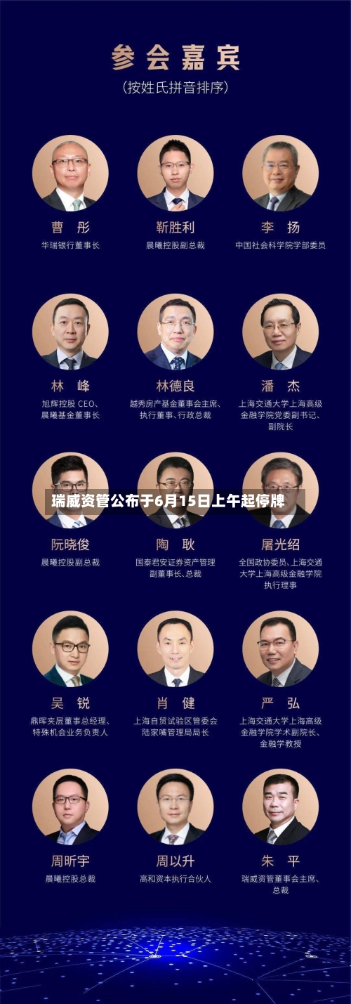 瑞威资管公布于6月15日上午起停牌-第2张图片